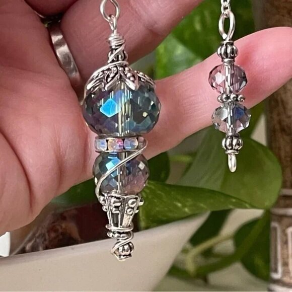 Handmade Faceted Crystal Dowsing Pendulum, Metaphysical, Chakra Energy Healing - Picture 6 of 9